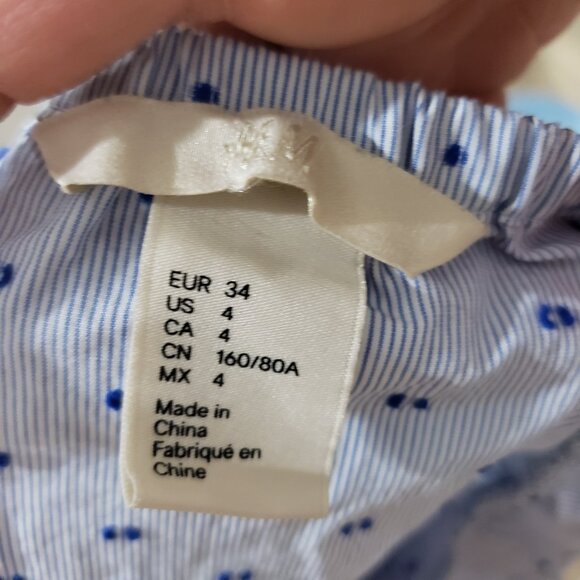 Bundle 2 Tops Womens S-4 Blue Ribbed and Polka Dot Summer Set - Picture 5 of 5